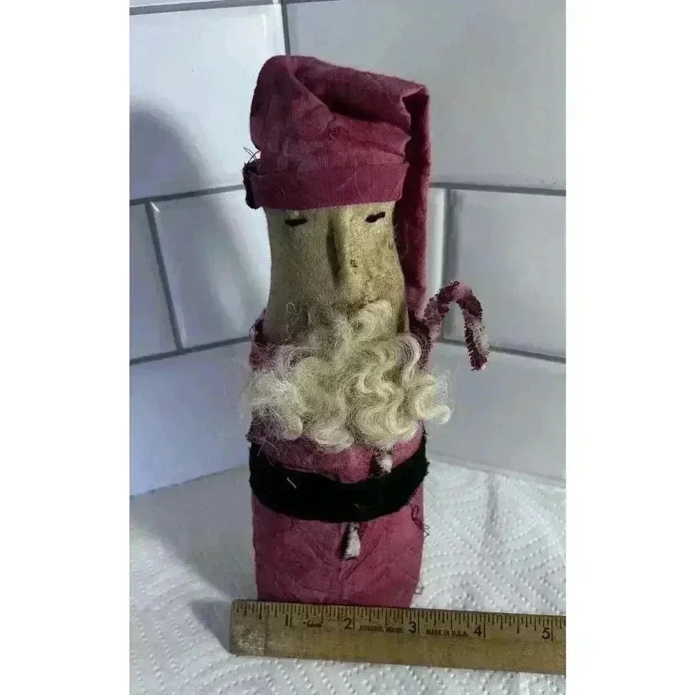 Handmade Santa Claus Standing Christmas Decoration Stuffed Fabric